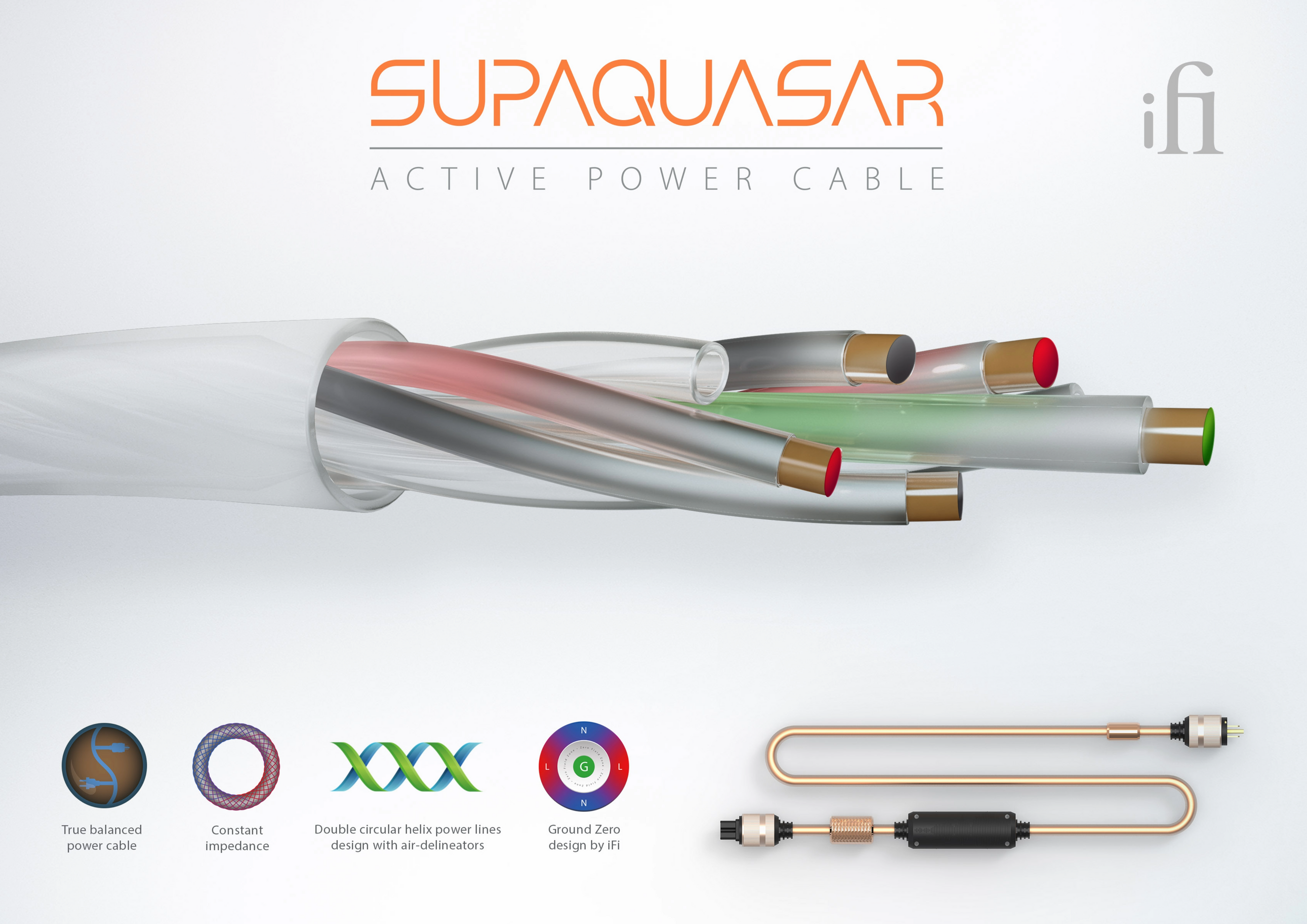 Silent Power Cable de Poder SupaQuasar – Accesorio de energía – Optimización de alimentación para audio