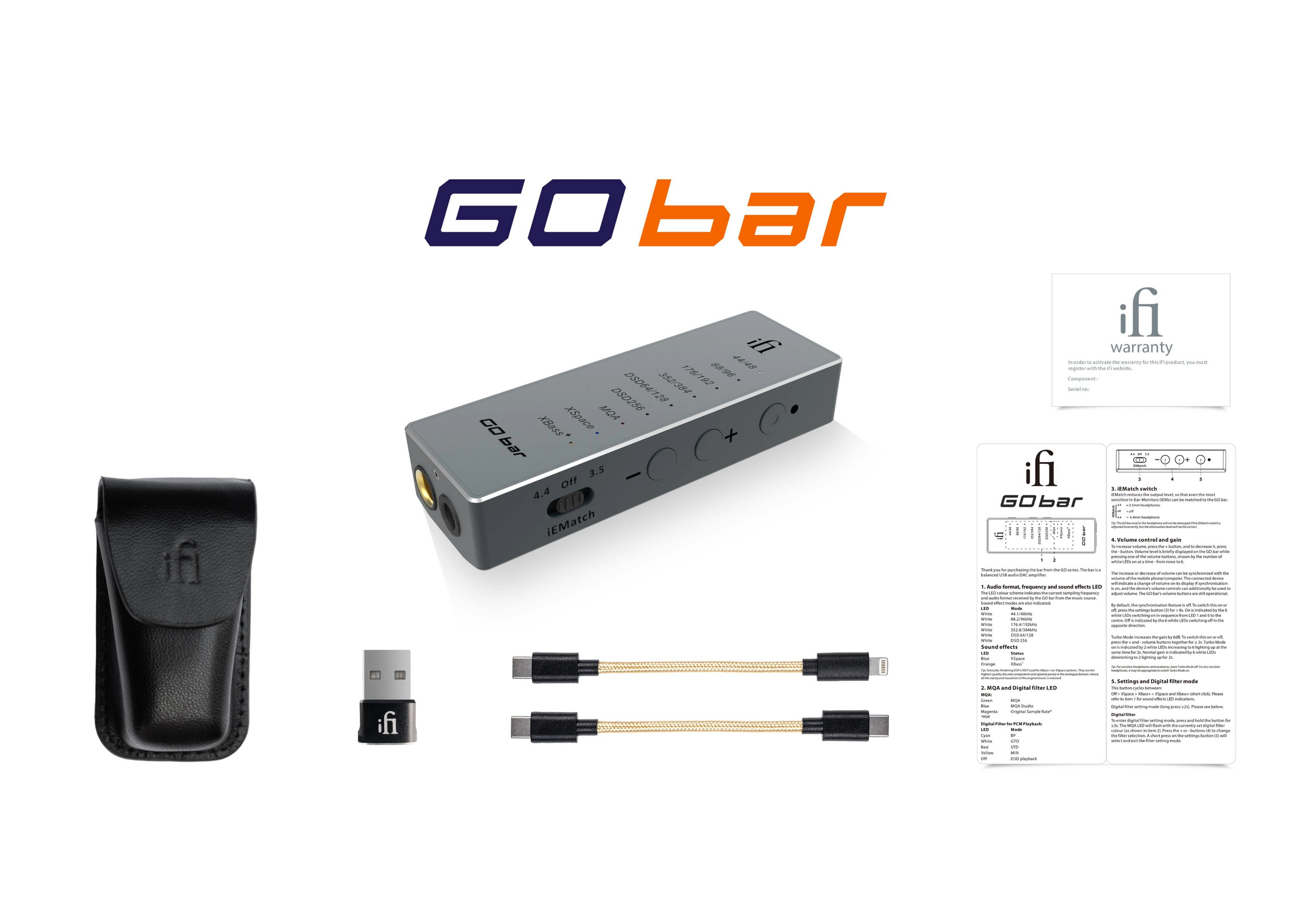 iFi Audio GO bar – DAC/AMP portátil – Sonido potente y compacto