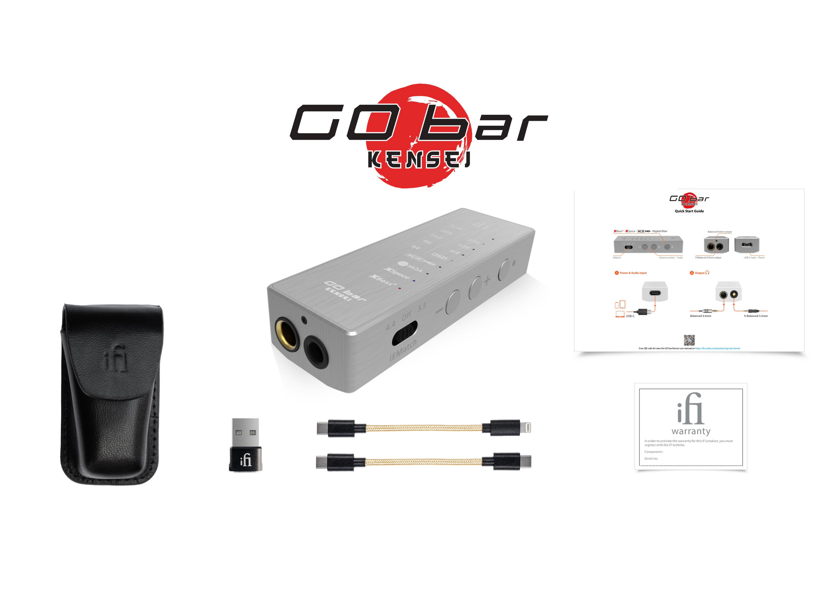iFi Audio GO bar Kensei – DAC/AMP portátil – Sonido de alta resolución y potencia