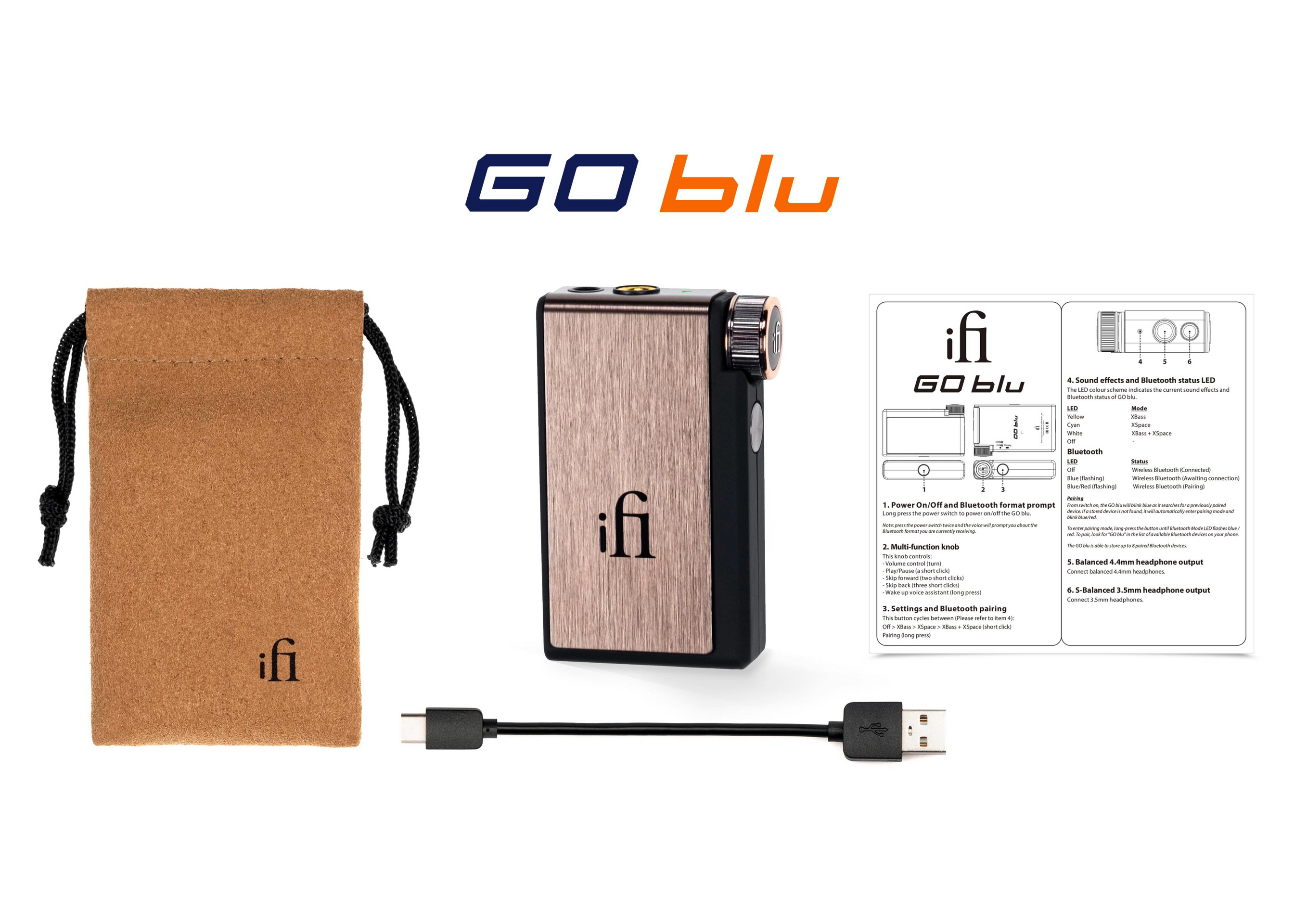 iFi Audio GO Blu – DAC/AMP portátil – Bluetooth de alta fidelidad