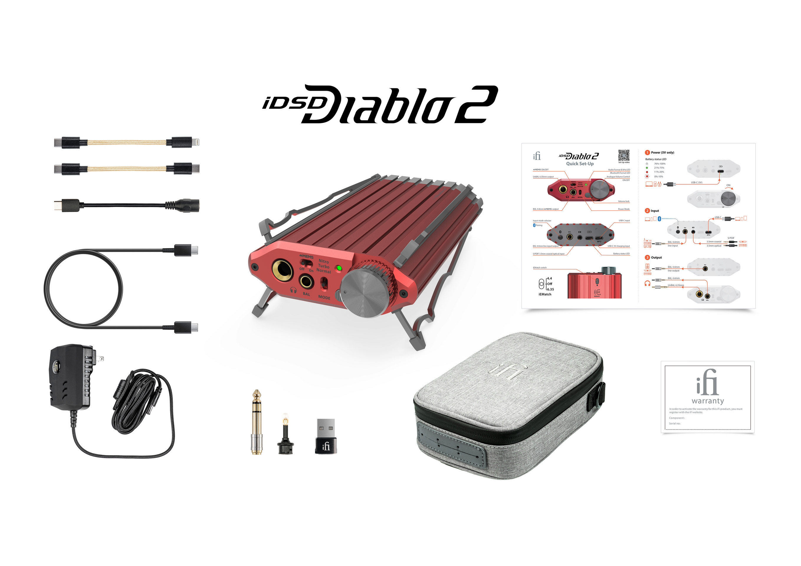 iFi Audio iDSD Diablo 2 – DAC/AMP portátil – Sonido potente y detallado