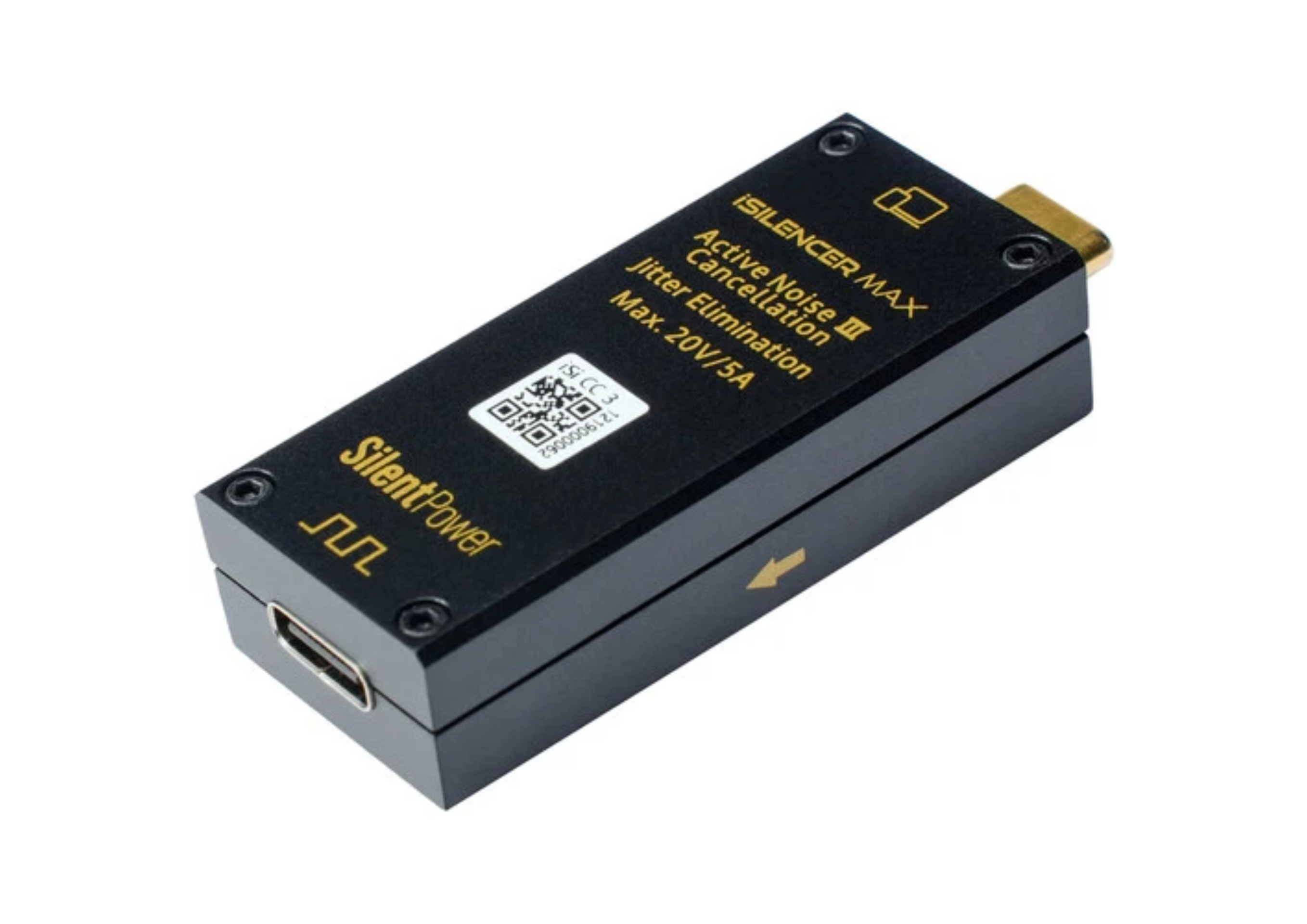 Silent Power iSilencer MAX – Filtro USB – Reducción máxima de ruido y mejora de señal (USB-C)